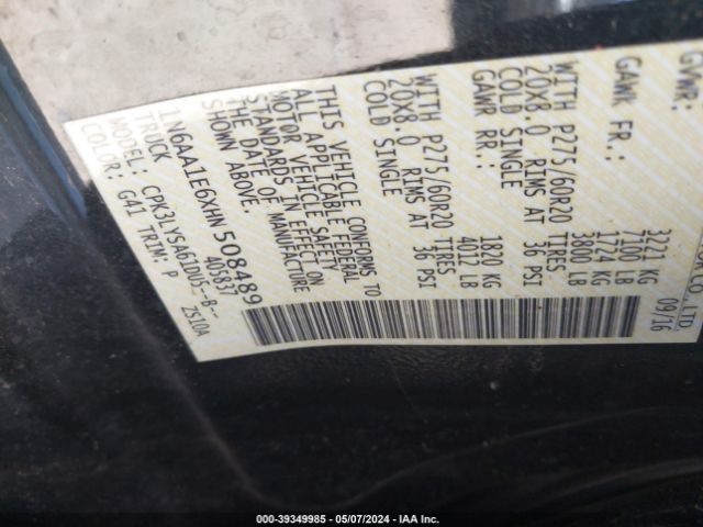 1N6AA1E6XHN508489 Nissan Titan Platinum Reserve
