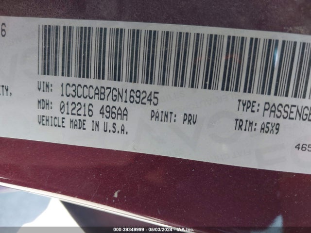 1C3CCCAB7GN169245 Chrysler 200 Limited