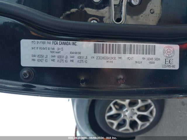 Продаж на аукціоні авто 2016 Chrysler 300c Platinum, vin: 2C3CCASG3GH124181, номер лоту: 39350455