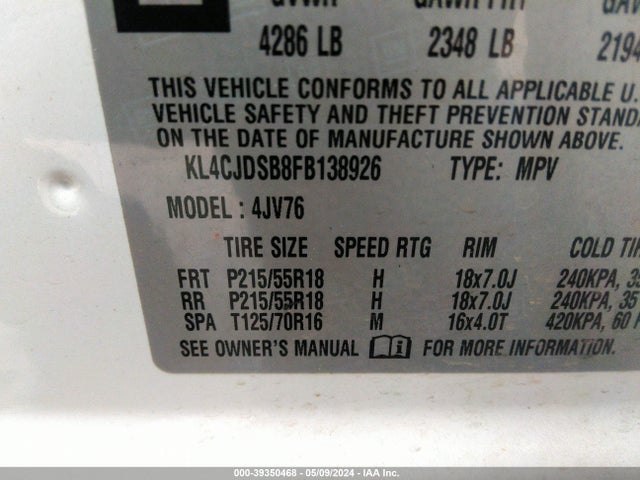 Buick Encore Premium 2015 KL4CJDSB8FB138926 Image 9