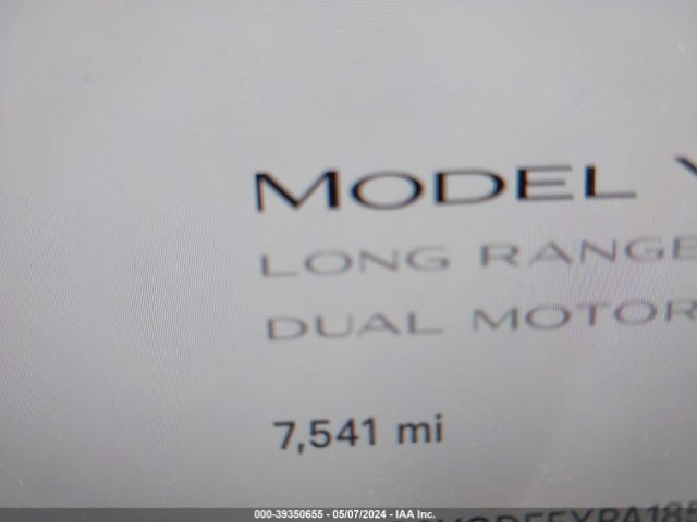 7SAYGDEEXPA185275 Tesla Model Y Awd/long Range Dual Motor All-wheel Drive