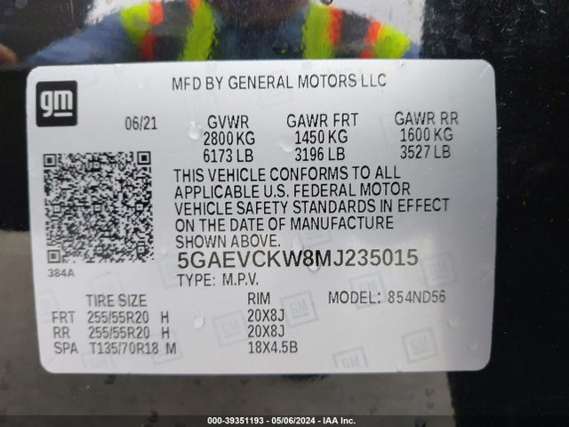 Buick Enclave Awd Avenir 2021 5GAEVCKW8MJ235015 Image 9