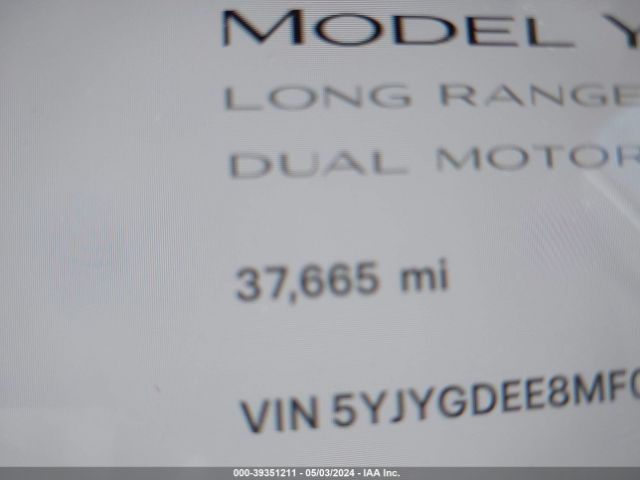 5YJYGDEE8MF065499 Tesla Model Y Long Range Dual Motor All-wheel Drive