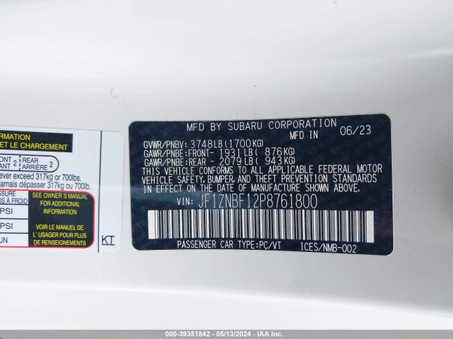 Toyota Gr86 Premium 2023 JF1ZNBF12P8761800 Image 9