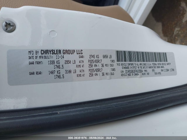 Dodge Grand Caravan Se 2015 2C4RDGBG3FR623934 Image 9