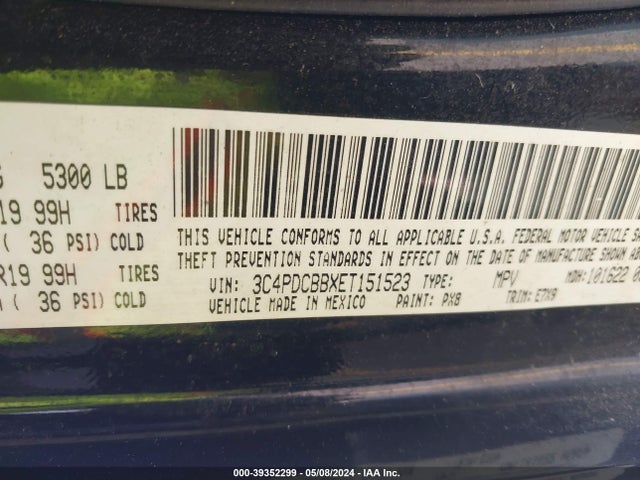 Dodge Journey Sxt 2014 3C4PDCBBXET151523 Image 9