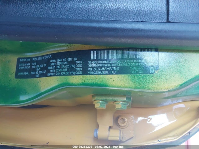 ZACNJABB2KPJ75917 Jeep Renegade Altitude Fwd