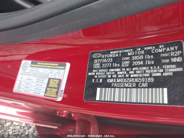 Hyundai ELANTRA SEL 2024 KMHLM4DG5RU659189 Image 9