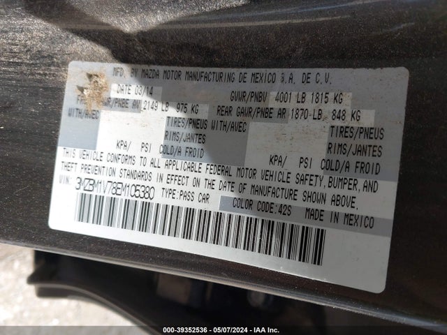 Mazda Mazda3 I Touring 2014 3MZBM1V78EM105380 Image 9