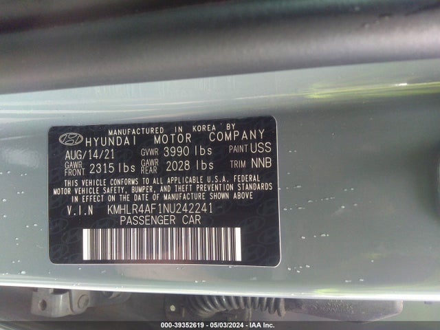 Hyundai Elantra N Line 2022 KMHLR4AF1NU242241 Image 9