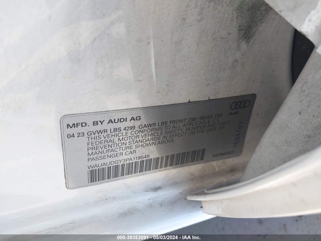 WAUAUDGY3PA119545 Audi A3 Premium 40 Tfsi Front-wheel Drive S Tronic