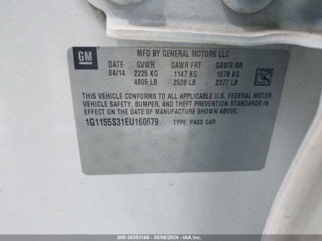 1G1155S31EU160679 Chevrolet IMPALA 2LZ