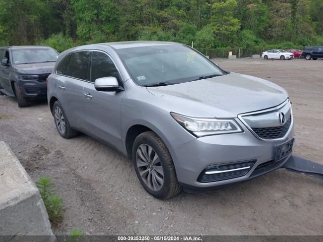 2016 Acura Mdx Technology   Acurawatch Plus Packages/technology Package მანქანა იყიდება აუქციონზე, vin: 5FRYD3H47GB002242, აუქციონის ნომერი: 39353250