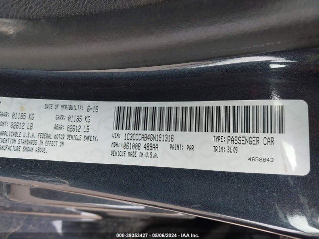 1C3CCCAB4GN191316 Chrysler 200 Limited Platinum