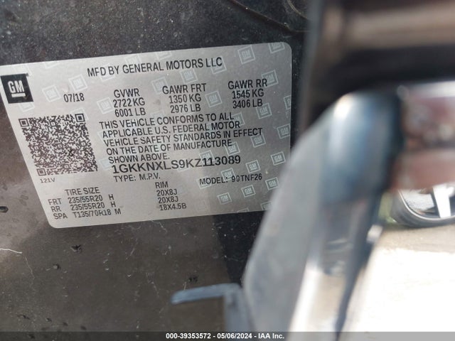 GMC Acadia Denali 2019 1GKKNXLS9KZ113089 Image 9