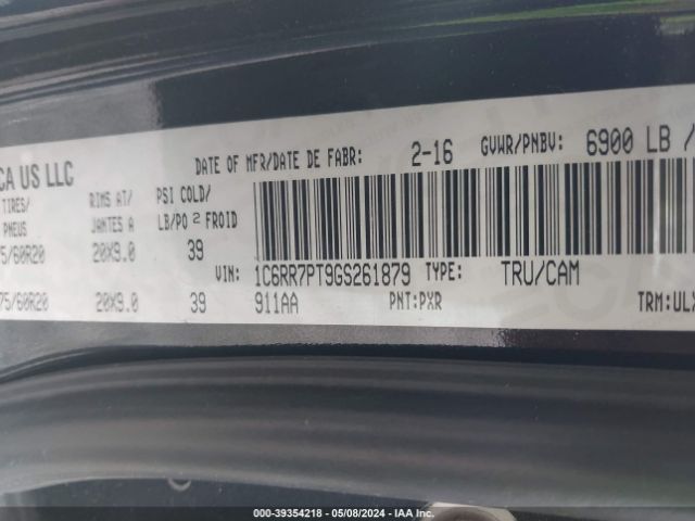 1C6RR7PT9GS261879 RAM 1500 Longhorn