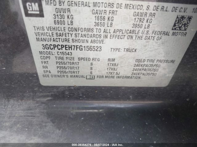 3GCPCPEH7FG156523 Chevrolet Silverado 1500 Ls