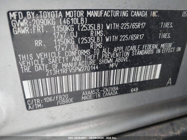 Toyota RAV4 LE 2023 2T3H1RFV5PW270144 Image 9