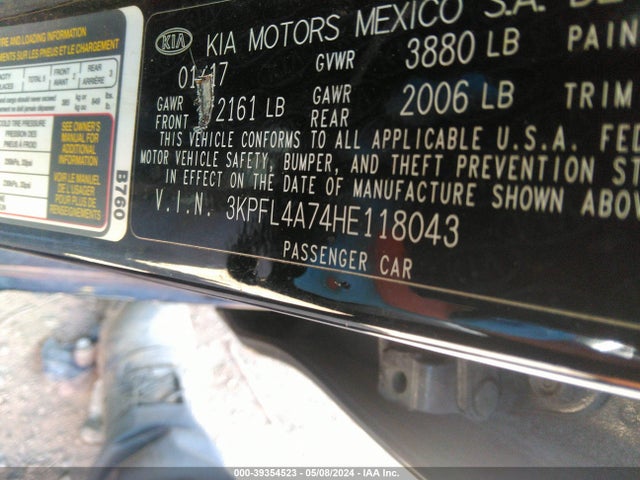 KIA FORTE LX 2017 3KPFL4A74HE118043 Image 9