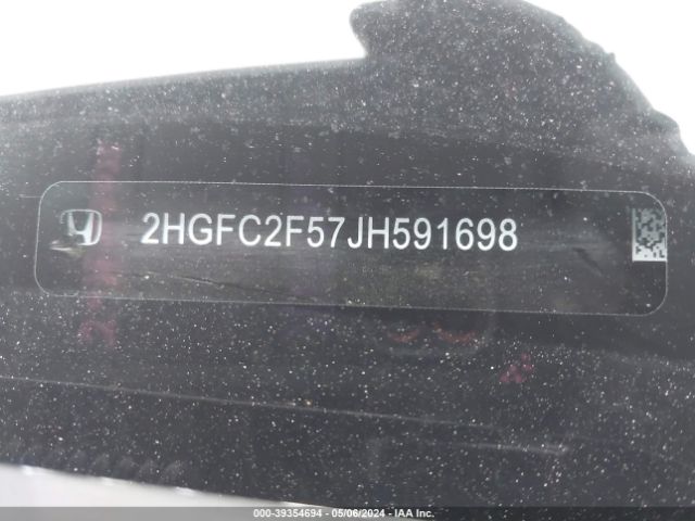 2HGFC2F57JH591698 Honda Civic Lx