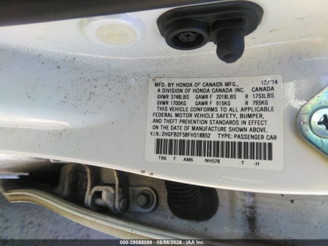 2HGFB2F58FH518852 Honda Civic Lx