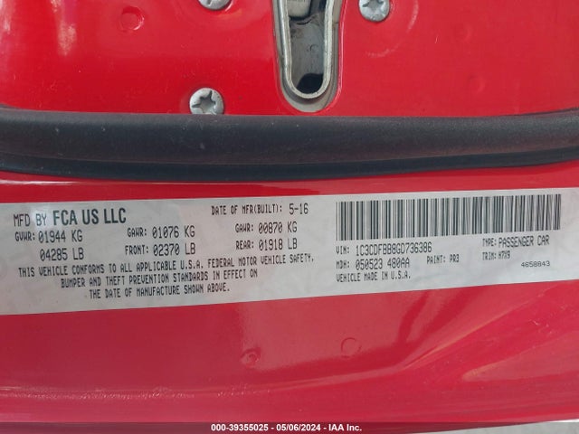 Dodge DART SXT 2016 1C3CDFBB8GD736386 Image 9