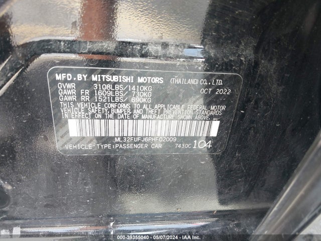 ML32FUFJ6PHF02009 Mitsubishi Mirage G4 Black Edition/es/le