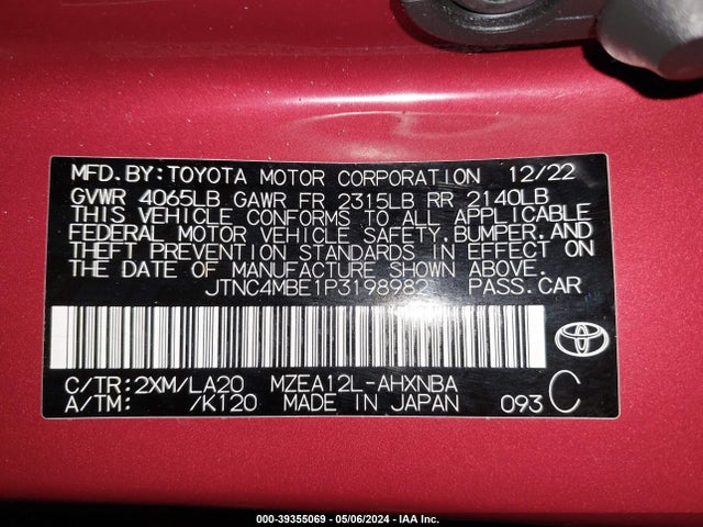 Toyota Corolla Xse 2023 JTNC4MBE1P3198982 Image 9