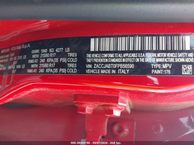 ZACCJABT0FPB56590 Jeep Renegade Latitude
