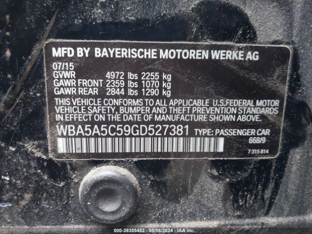 WBA5A5C59GD527381 BMW 528I