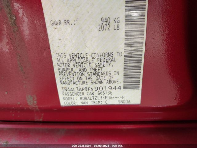 1N4AL3AP9FN901944 Nissan Altima 2.5 Sl