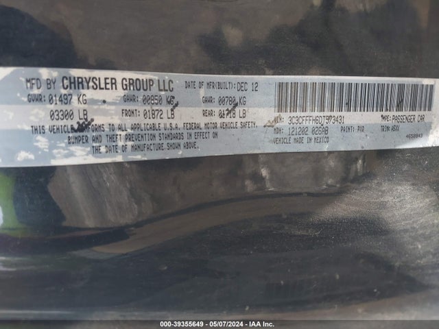 2013 FIAT 500 3C3CFFFH6DT573431 Photo 8