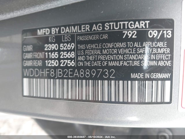 Mercedes-Benz E 350 4matic 2014 WDDHF8JB2EA889732 Image 9