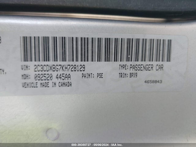 Dodge Charger Sxt Rwd 2019 2C3CDXBG7KH728129 Image 9