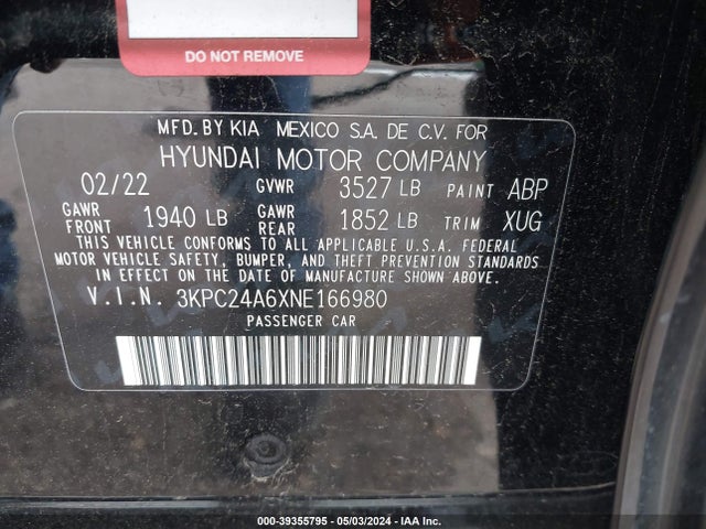 Hyundai ACCENT SE 2022 3KPC24A6XNE166980 Image 9