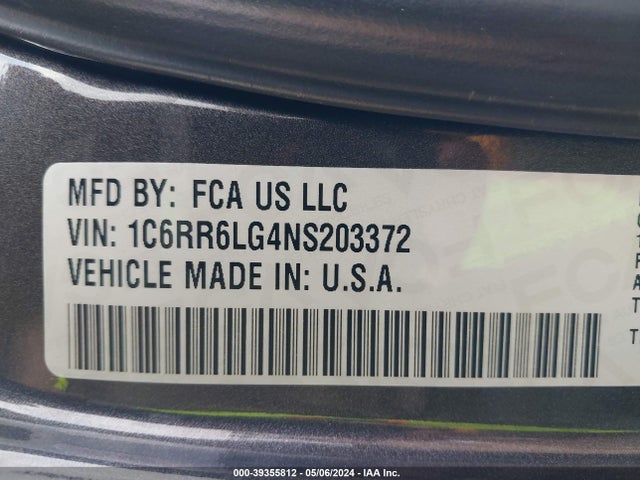 1C6RR6LG4NS203372 RAM 1500 Classic Slt  4x2 5'7 Box