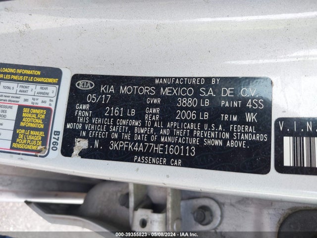 KIA FORTE LX 2017 3KPFK4A77HE160113 Image 9