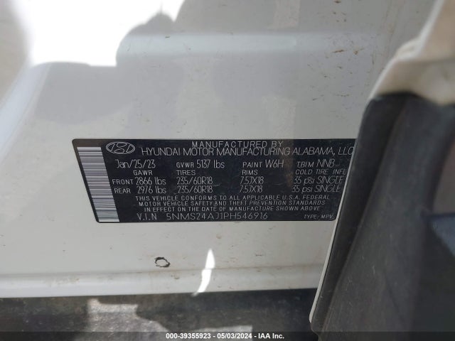 Hyundai Santa Fe Sel 2023 5NMS24AJ1PH546916 Image 9