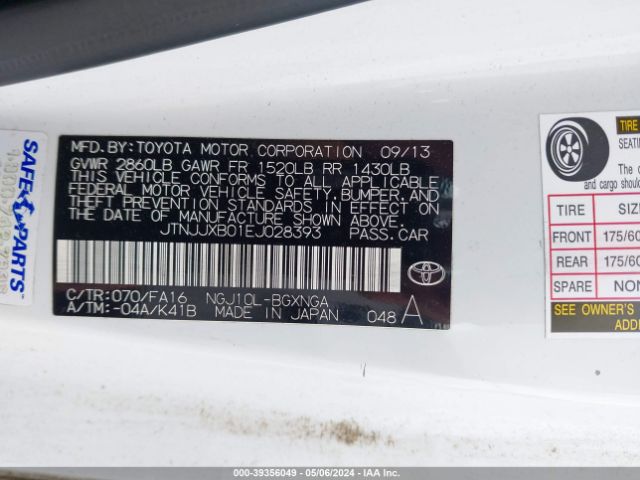 JTNJJXB01EJ028393 Scion IQ