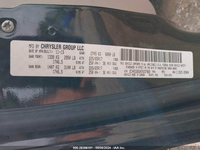 Dodge Grand Caravan Se 2014 2C4RDGBG0ER237969 Image 9