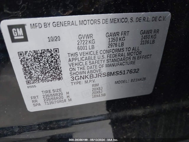 Chevrolet Blazer Awd 3lt 2021 3GNKBJRS8MS517632 Image 9