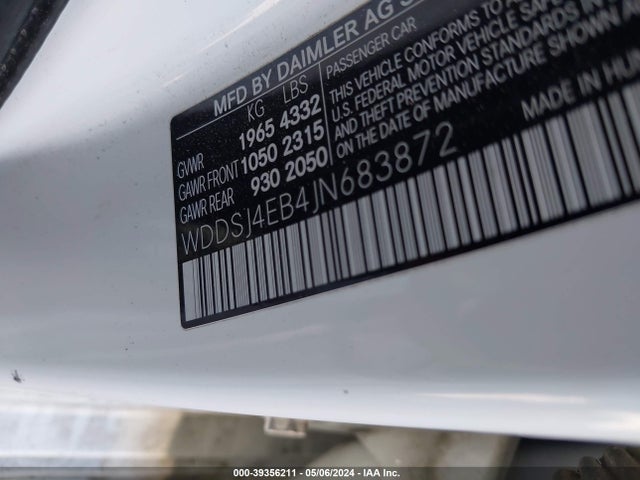 Mercedes-Benz CLA 250 2018 WDDSJ4EB4JN683872 Image 9