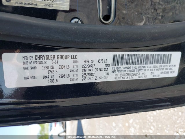 1C4NJDBB0ED842250 Jeep Compass Sport