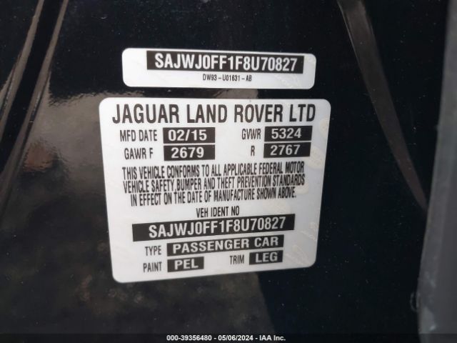 SAJWJ0FF1F8U70827 Jaguar Xf 3.0 Portfolio/3.0 Sport