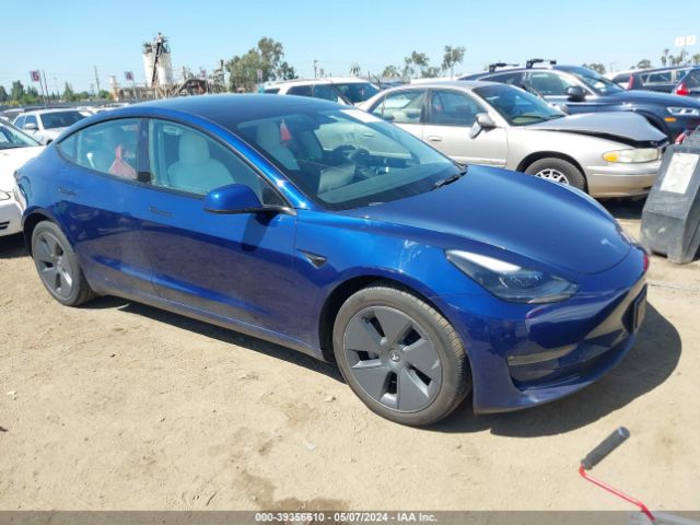 39356610 :رقم المزاد ، 5YJ3E1EB3NF232759 vin ، 2022 Tesla Model 3 Long Range Dual Motor All-wheel Drive مزاد بيع