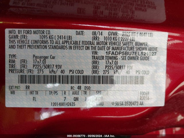 Ford C-max Hybrid Sel 2014 1FADP5BU7EL521027 Image 9