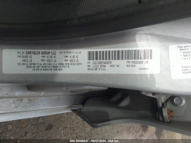 Chrysler 200 S 2015 1C3CCCBB3FN626579 Image 9