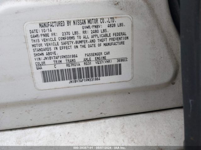JN1BV7AP1FM331964 Infiniti Q50 Premium