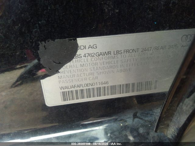 WAUAFAFL0EN011646 Audi A4 2.0t Premium