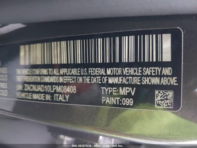 ZACNJAD10LPM08408 Jeep Renegade Limited Fwd